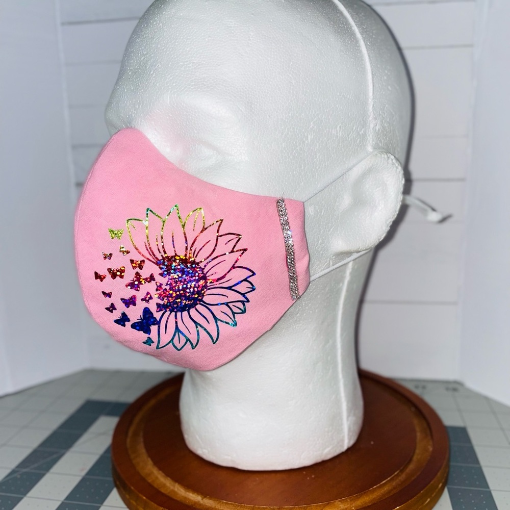 Sunflower Butterfly face mask